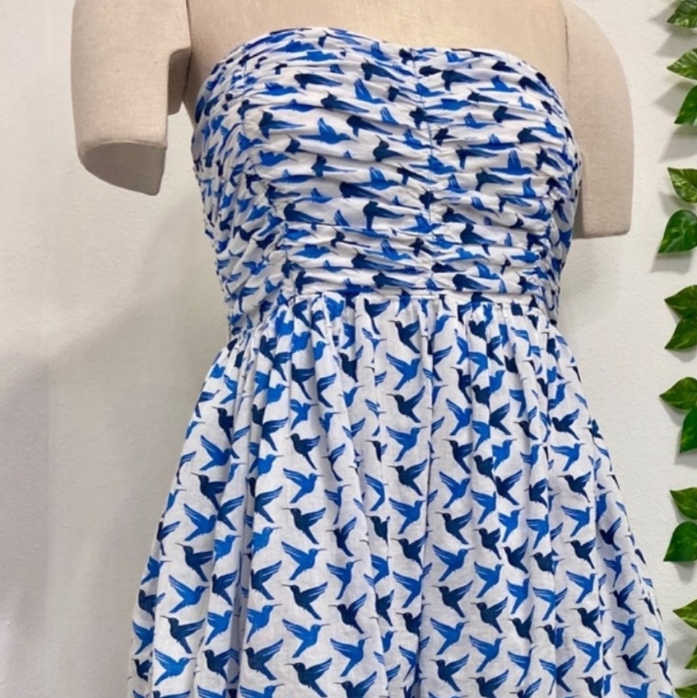 Zara szXS strapless bird dress